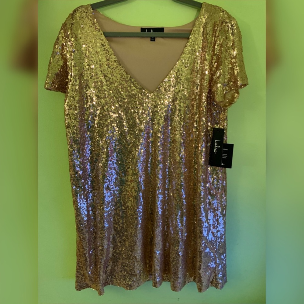 Lulus Sequin Shift Dress